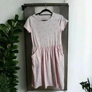 Cat And Jack Size XL(14-16) Girl Dress Rainbow Unicorns W/Pockets NWT